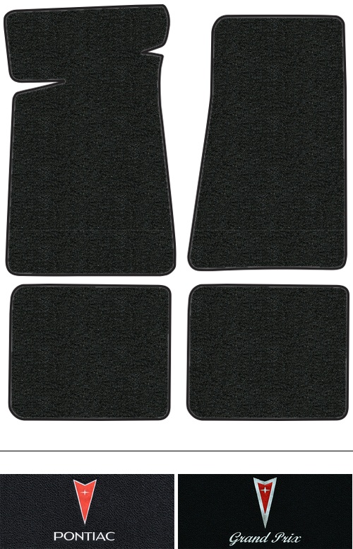 1982-1987 Pontiac Grand Prix (G-Body) Floor Mats (Logos Available) - 4pc - Cutpile