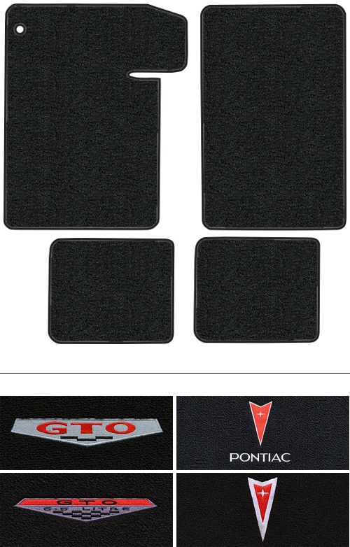 1964-1965 Pontiac GTO (Goat) Floor Mats (Logos Available) - 4pc - Loop
