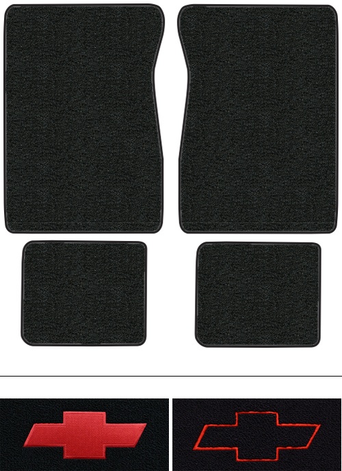 1975-1986 Chevy K5 Blazer (Squarebody) Floor Mats (Logos Available) - 4pc - Cutpile