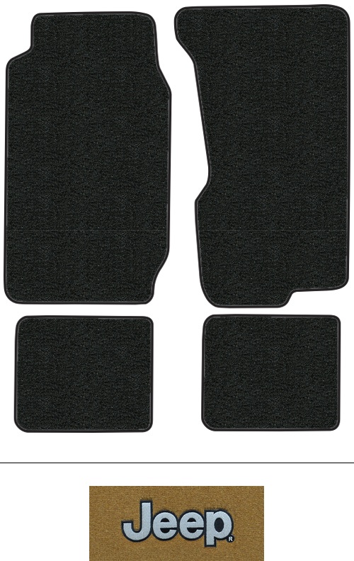 1974-1983 Jeep Wagoneer (SJ) Floor Mats (Logos Available) - 4pc - Cutpile