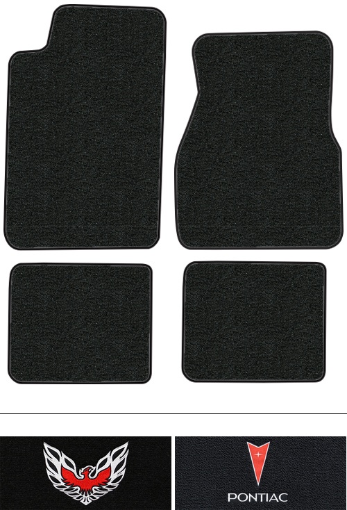 1993-2002 Pontiac Firebird (4th Gen Firebird) Trans Am Floor Mats (Logos Available) - 4pc - Cutpile