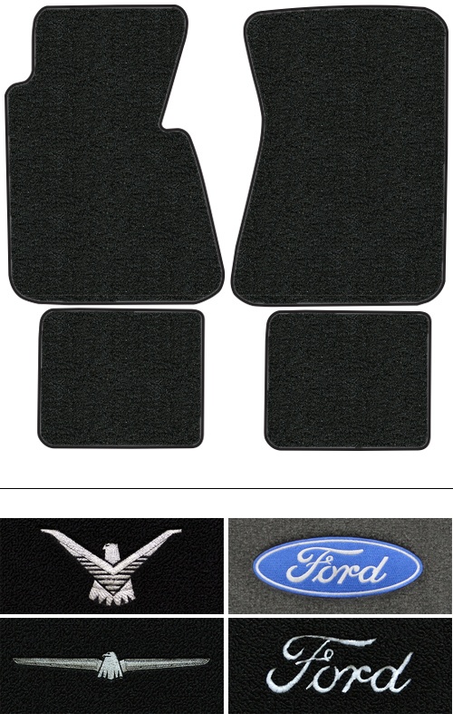 1964-1966 Ford Thunderbird (Flairebird) Floor Mats (Logos Available) - 4pc - Loop