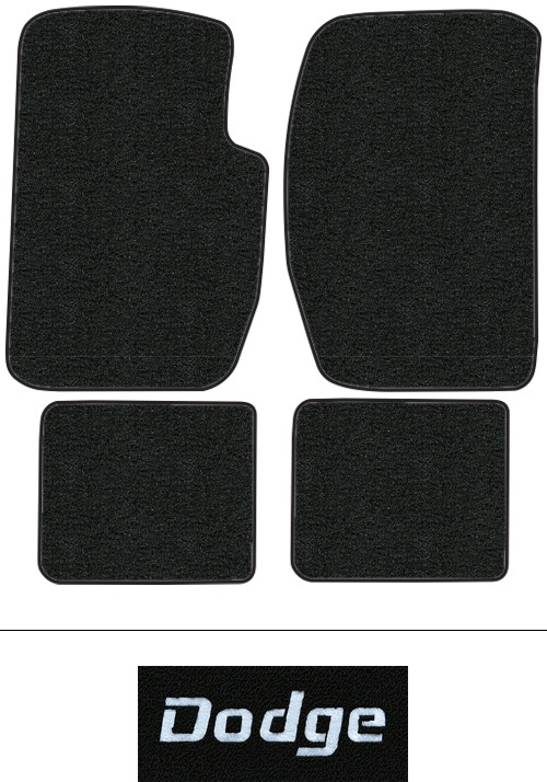1987-1989 Dodge Raider Floor Mats (Logos Available) - 4pc - Cutpile | Fits: 2DR