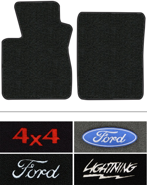 1997-2003 Ford F-150 Floor Mats (Logos Available) - 2pc - Cutpile | Fits: Reg Cab, Ext Cab