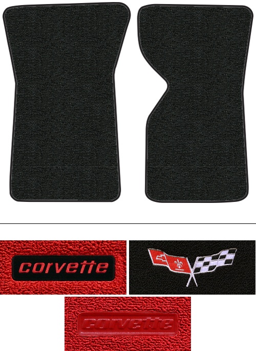 1978 Corvette (C3) Indianapolis 500 Pace Car Floor Mats (Logos Available) 2pc - Cutpile