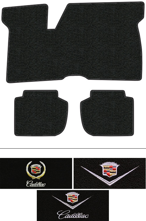 1971-1973 Cadillac Eldorado Floor Mats (Logos Available) - 3pc - Loop | Fits: 1pc Frt & 2pc Rrs