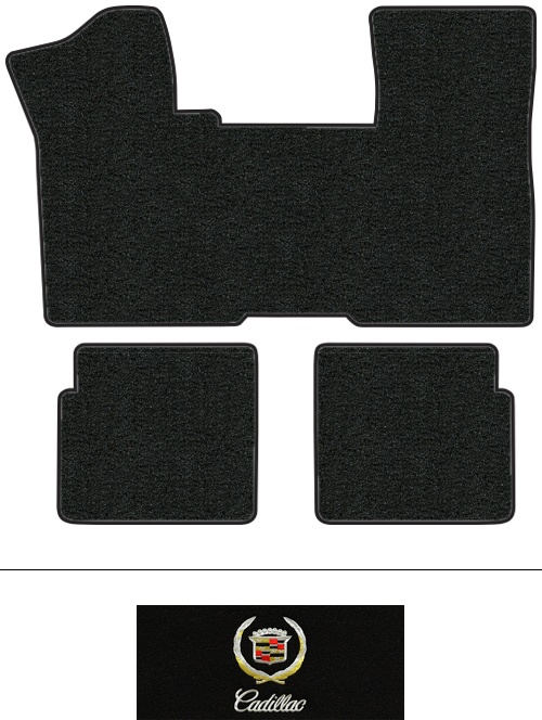 1979-1985 Cadillac Eldorado Floor Mats (Logos Available) - 3pc - Cutpile | Fits: without Console, 1pc Frt & 2pc Rrs