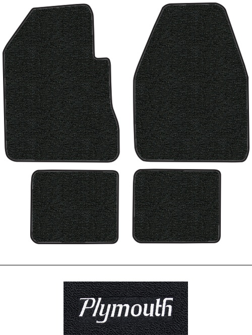 1970 Plymouth Superbird Floor Mats (Logos Available) - 4pc - Loop | Fits: 4spd