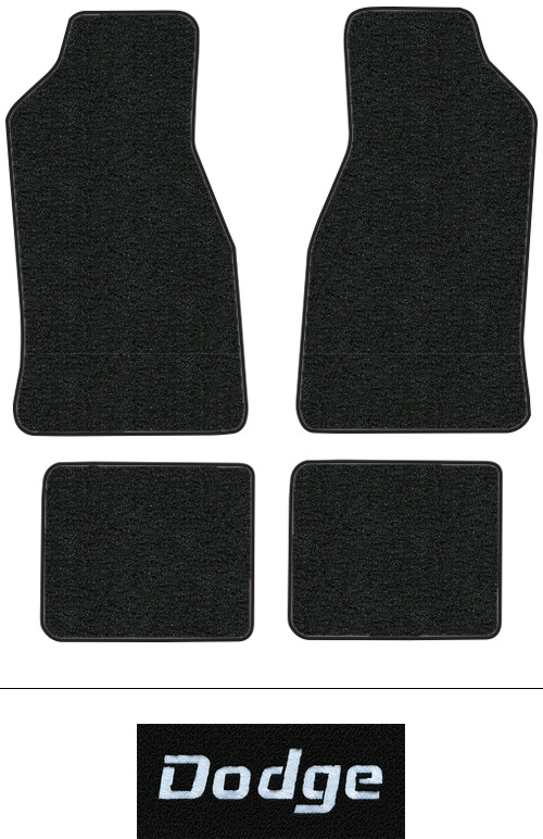 1982-1983 Dodge 400 Floor Mats (Logos Available) - 4pc - Cutpile | Fits: 2DR, Convertible