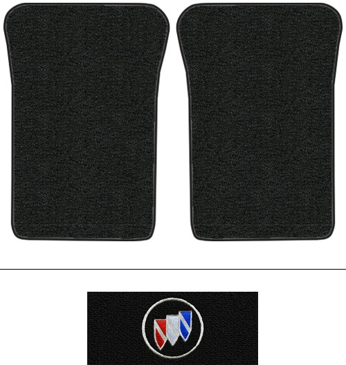 1988-1991 Buick Reatta Floor Mats (Logos Available) - 2pc Front - Cutpile