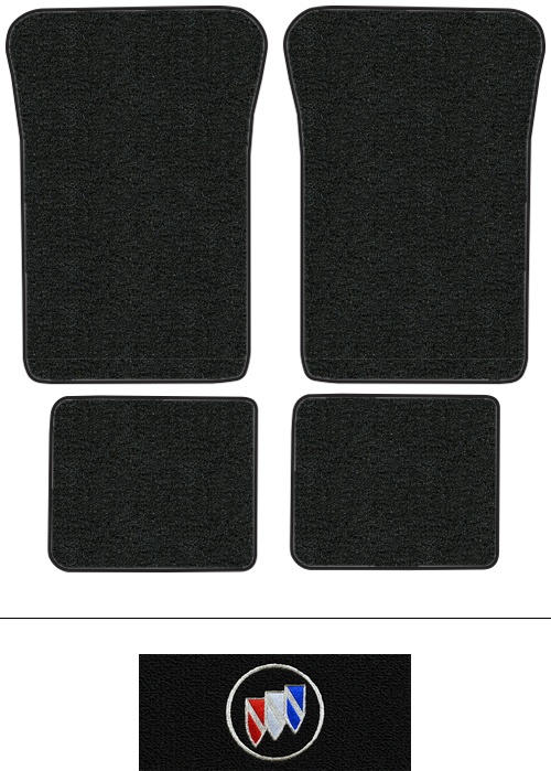 1986-1993 Buick Riviera Floor Mats (Logos Available) - 4pc - Cutpile