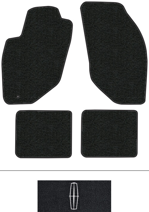 1998-2002 Lincoln Continental Floor Mats (Logos Available) - 4pc - Cutpile