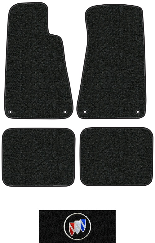 1994-1996 Buick Roadmaster Floor Mats (Logos Available) - 4pc - Cutpile | Fits: with Snaps