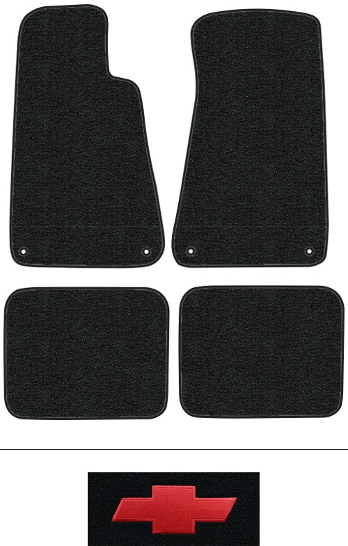 1994-1996 Chevy Caprice Floor Mats (Logos Available) - 4pc - Cutpile | Fits: with Snaps