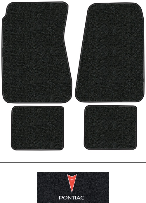 1966-1967 Pontiac LeMans Floor Mats (Logos Available) - 4pc - Loop | Fits: 4spd