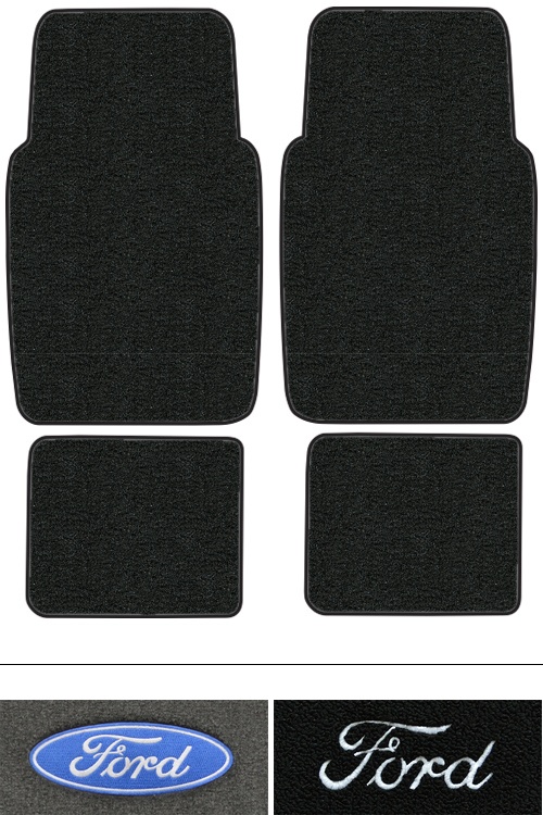 1991-1996 Ford Escort Floor Mats (Logos Available) - 4pc - Cutpile