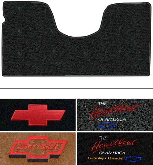 1967-1972 Chevy C10 Floor Mats (Logos Available) - 1pc - Loop | Fits: 2WD, Auto, 3spd, No Shifter, Will not fit vehicle with floor mounted excelerator