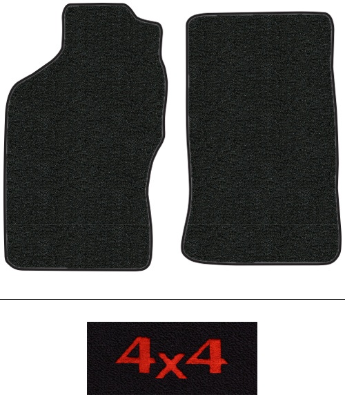 1995-2000 Toyota Tacoma Floor Mats (Logos Available) - 2pc - Cutpile | Fits: Reg Cab