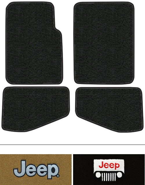 1997-2006 Jeep Wrangler (TJ) Floor Mats (Logos Available) - 4pc - Cutpile