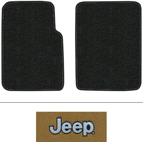 1997-2006 Jeep Wrangler (TJ) Floor Mats (Logos Available) - 2pc Front - Cutpile