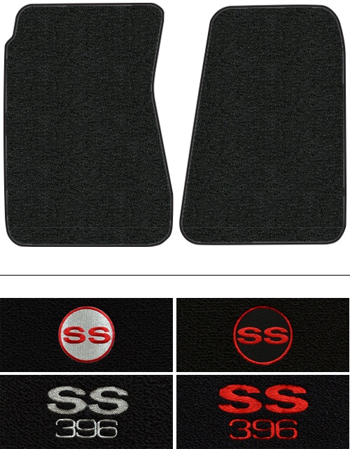 1968-1972 Chevy El Camino Floor Mats (Logos Available) - 2pc - Loop