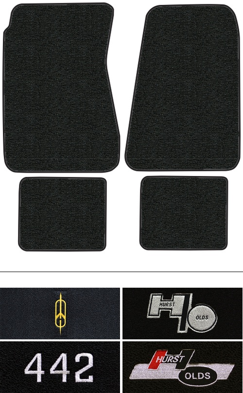 1968-1971 Oldsmobile 442 Floor Mats (Logos Available) - 4pc - Loop