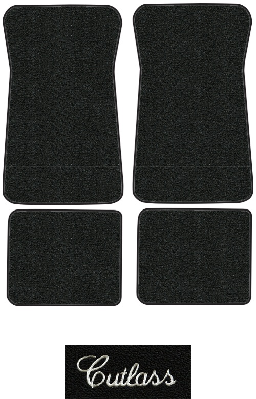 1977 Oldsmobile Cutlass Vista Cruiser Floor Mats (Logos Available) - 4pc - Cutpile