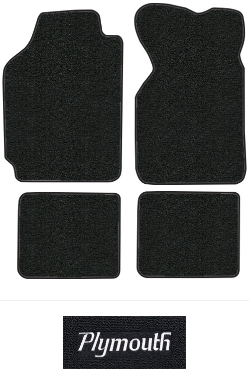 1989-1995 Plymouth Acclaim Floor Mats (Logos Available) - 4pc - Cutpile