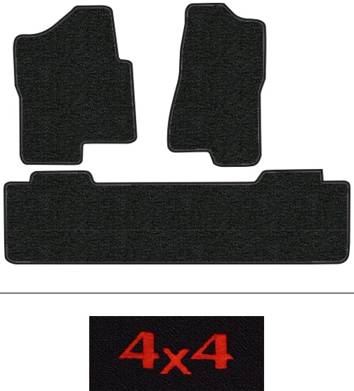 1999-2006 GMC Sierra 1500 (GMT800) Floor Mats (Logos Available) - 3pc - Cutpile | Fits: Ext Cab, 2pc Frts & 1pc Rr