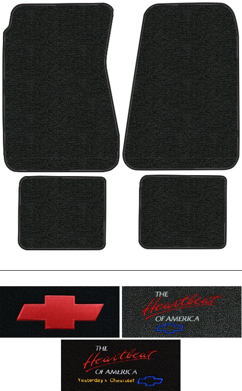 1968-1972 Chevy Chevelle Nomad Floor Mats (Logos Available) - 4pc - Loop