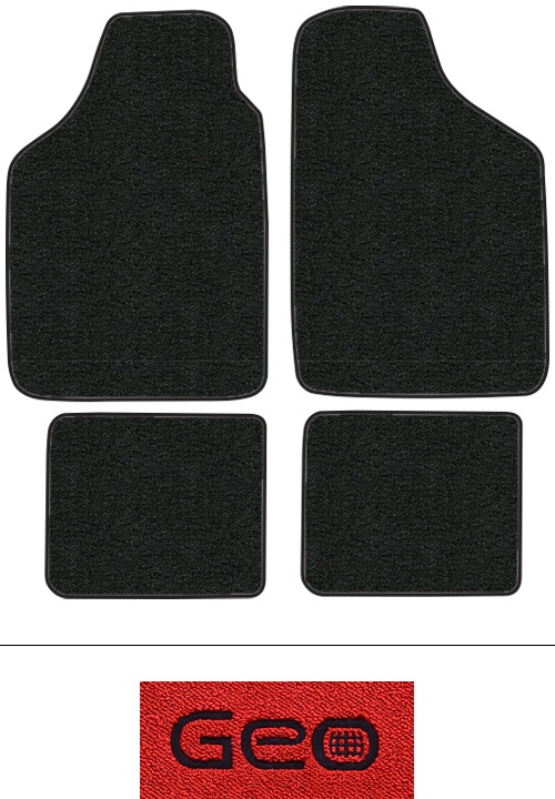1989-1997 Geo Tracker Floor Mats (Logos Available) - 4pc - Cutpile