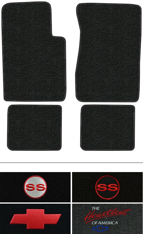1962-1967 Chevy II Nova Floor Mats (Logos Available) - 4pc - Loop