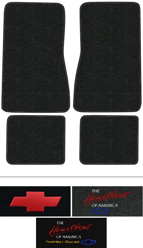 1968 Chevy II Floor Mats (Logos Available) - 4pc - Loop