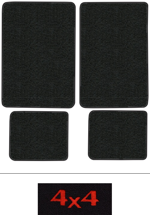1992-1998 GMC C2500 (OBS) Floor Mats (Logos Available) - 4pc - Cutpile | Fits: Crew Cab