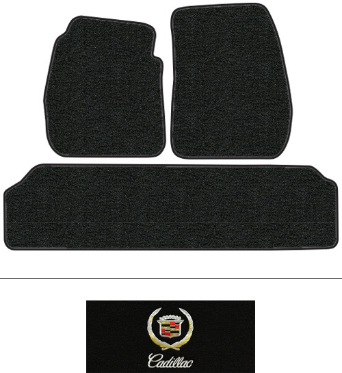 1955-1956 Cadillac Eldorado Floor Mats (Logos Available) - 3pc - Loop | Fits: 2pc Frts & 1pc Rr
