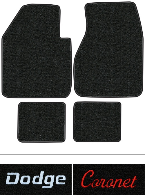 1959 Dodge Coronet Floor Mats (Logos Available) - 4pc - Loop