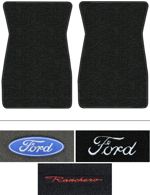 1966-1971 Ford Ranchero Floor Mats (Logos Available) - 2pc - Loop
