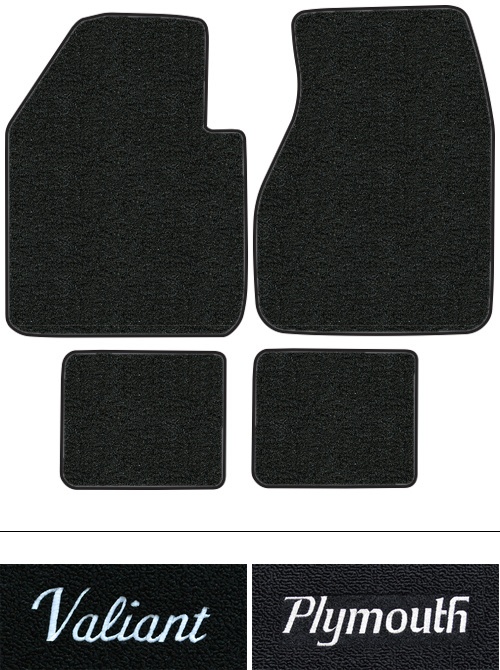 1962 Plymouth Valiant Floor Mats (Logos Available) - 4pc - Loop