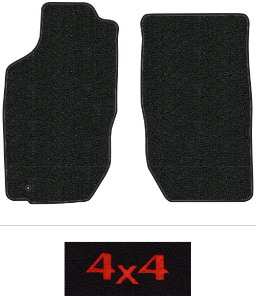 2001-2004 Toyota Tacoma Floor Mats (Logos Available) - 2pc - Cutpile | Fits: Reg Cab