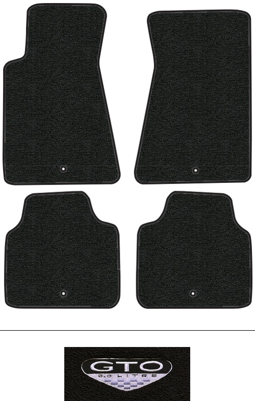2004-2006 Pontiac GTO Floor Mats (Logos Available) - 4pc - Cutpile