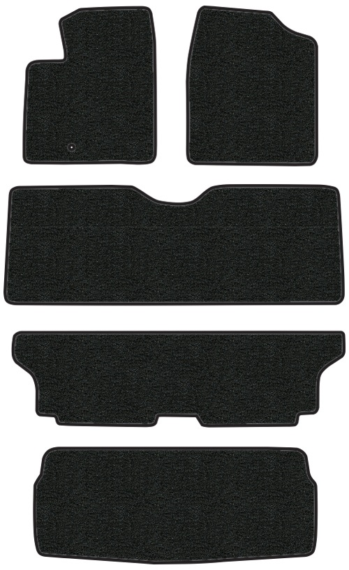 1998-2003 Toyota Sienna Floor Mats - 5pc - Cutpile | Fits: 2pc Frts 2pc Rr Runners & Cargo