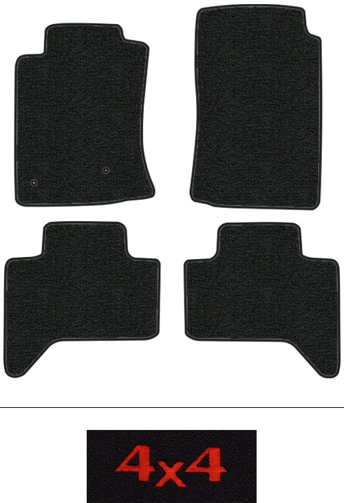 2005-2009 Toyota Tacoma Floor Mats (Logos Available) - 4pc - Cutpile | Fits: Double Cab