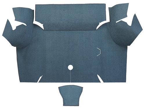 1967-1968 Ford Mustang Trunk Mat (Logos Available) - Loop | Fits: Coupe, Trunk Kit Floor Only