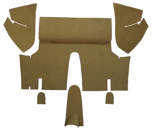 1971-1973 Ford Mustang Trunk Mat (Logos Available) - Nylon | Fits: Coupe, Trunk Kit Floor Only
