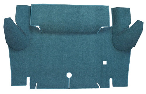 1965-1966 Ford Mustang Trunk Mat (Logos Available) - Nylon | Fits: Coupe, Trunk Kit Floor Only