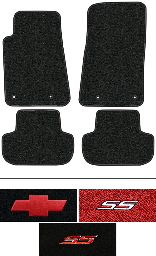 2010-2015 Chevy Camaro Floor Mats (Logos Available) - 4pc - Cutpile