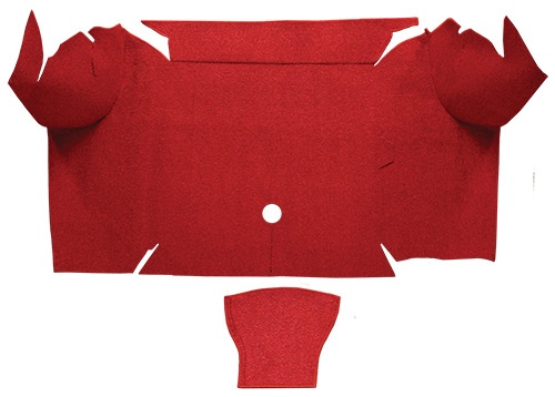 1967-1968 Ford Mustang Trunk Mat (Logos Available) - Loop | Fits: Convertible, Trunk Kit Floor Only
