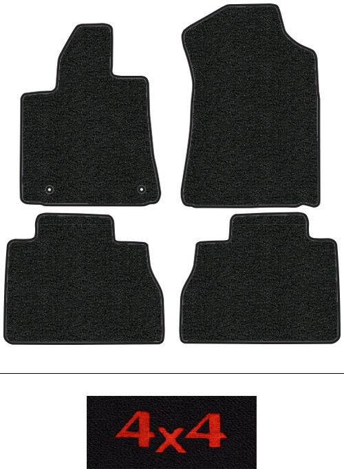 2007-2013 Toyota Tundra Floor Mats (Logos Available) - 4pc - Cutpile | Fits: Double Cab