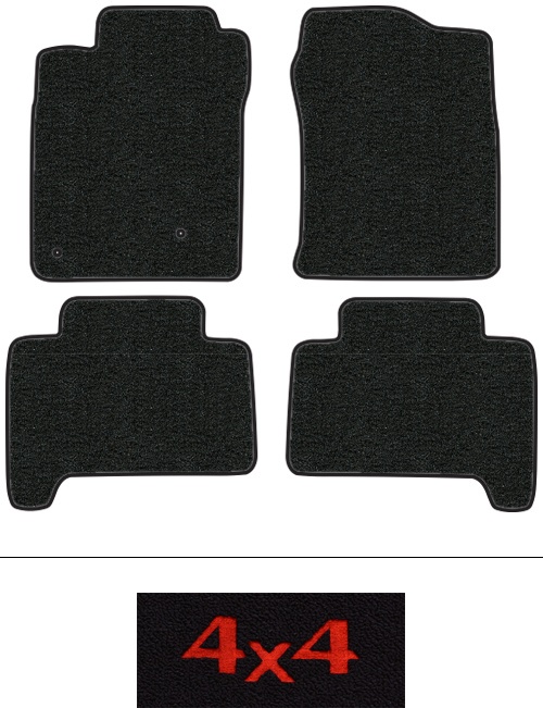 2003-2009 Toyota 4Runner Floor Mats (Logos Available) - 4pc - Cutpile