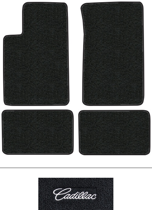 2011 Cadillac DTS Floor Mats (Logos Available) - 4pc - Cutpile | Fits: Rear Wheel Drive